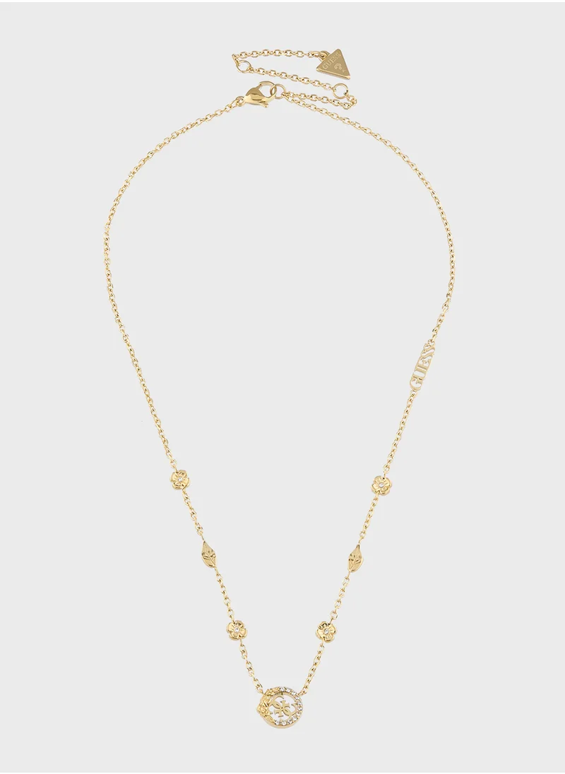 جس Jubn05038Jwygt/U 16-18 Inch 4G Flowers Necklace