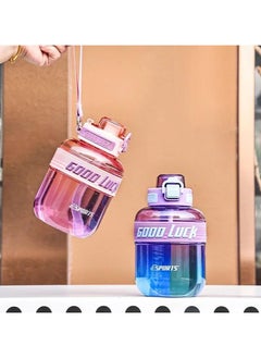 كيوشوب زجاجات مياه رياضية سعة 1000مل مع ماصة قابلة للازالة من كيوشوب®️ خالية من BPA ومانعة للتسرب زجاجة ماء كبيرة تحفيزية مع مؤشر زمني للياقة البدنية وصالة الالعاب الرياضية والتخييم.  - Image 4