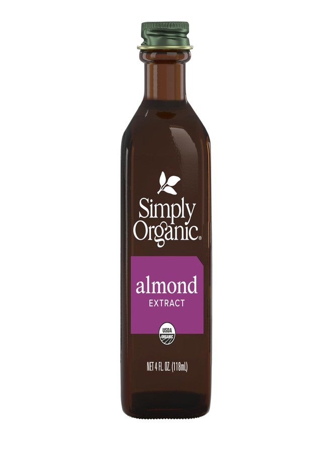 Simply Organic Almond Extract, 4 Ounce Glass Jar, Warm Sugar-free Vegan Flavor for Desserts, Coffee and Smoothies - Image 1