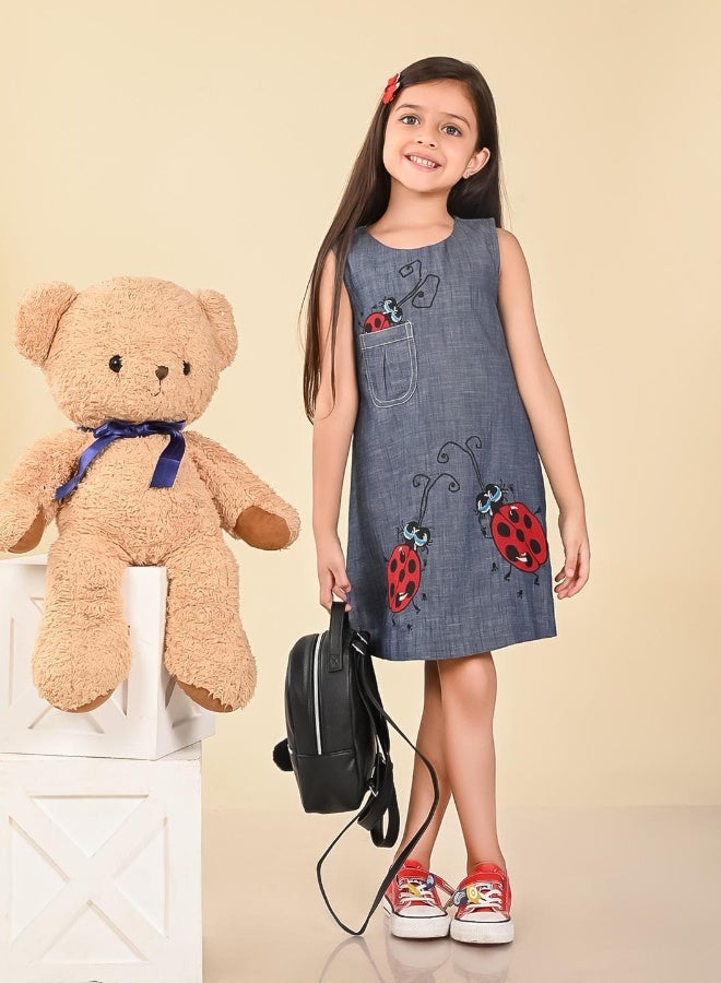 LILPICKS Ladybug Sleeveless Dress - Image 1