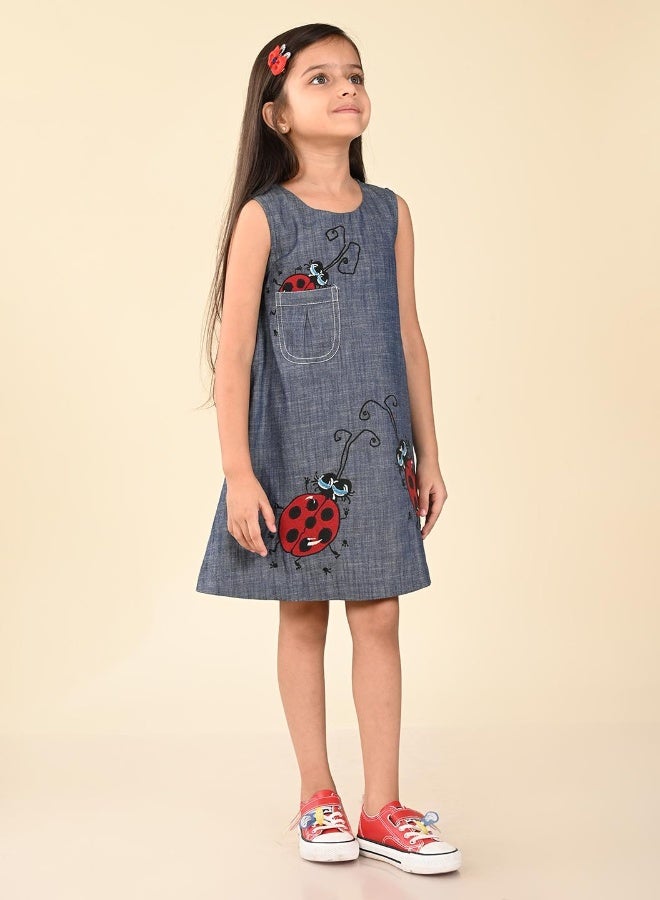 LILPICKS Ladybug Sleeveless Dress - Image 4