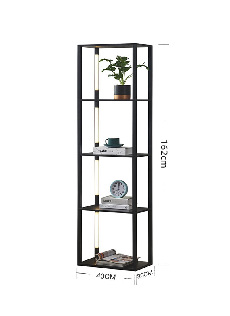 Sharpdo Living Room Bedroom Study Room Decoration LED Bookshelf Lamp, Movable 4-Tier Floor Lamp with Storage Rack with Remote Control 11W  - Image 4