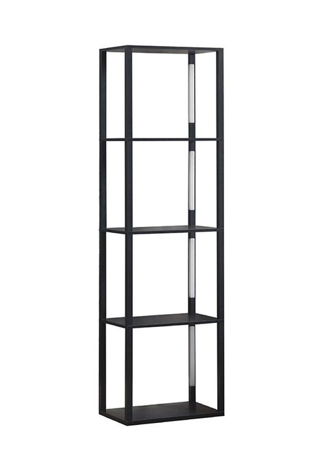 Living Room Bedroom Study Room Decoration LED Bookshelf Lamp, Movable 4-Tier Floor Lamp with Storage Rack with Remote Control 11W