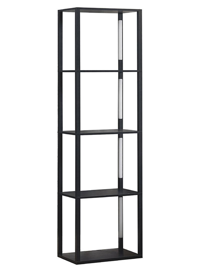 شاربدو مصباح رف كتب LED لتزيين غرفة المعيشة وغرفة النوم وغرفة الدراسة، مصباح أرضي متحرك بأربع طبقات مع رف تخزين وجهاز تحكم عن بعد بقوة 11 وات - Image 1