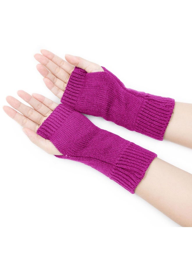 PAWSONIFY Fingerless Star Printed Knitted Gloves - Wrist Warmers Mittens Knitted Gloves for Women Men Typing - Image 4