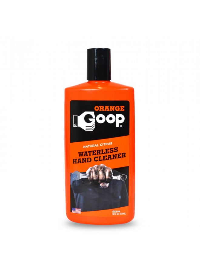 Goop GOOP Multi-Purpose Hand Cleaner Orange Citrus Scent - Waterless Hand Degreaser and Laundry Stain Remover - Cleaner to Remove Dirt, Oil, Paint, Ink, and Clothes Stains - Pack of 1, 16oz - Image 1