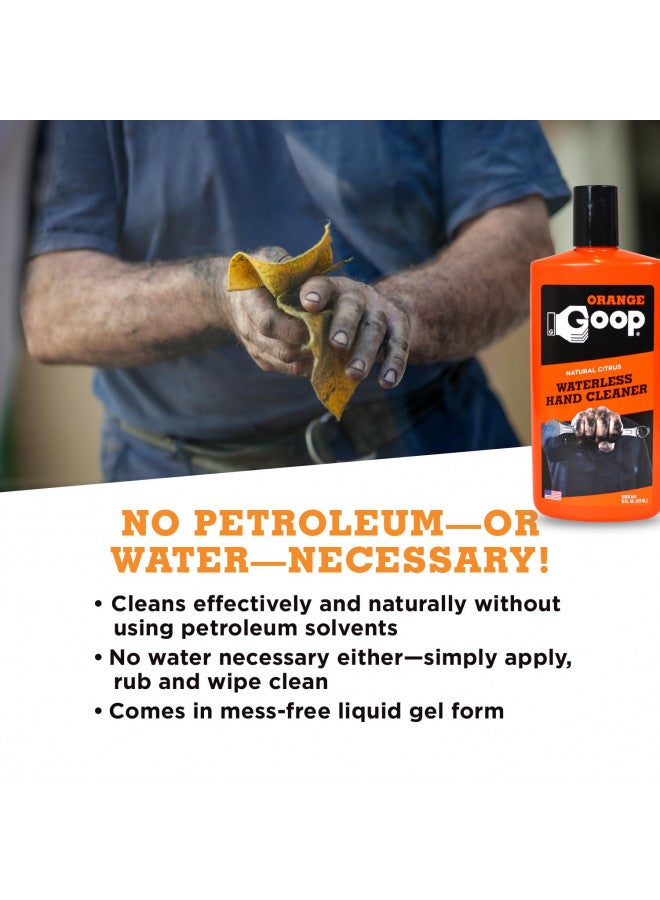 Goop GOOP Multi-Purpose Hand Cleaner Orange Citrus Scent - Waterless Hand Degreaser and Laundry Stain Remover - Cleaner to Remove Dirt, Oil, Paint, Ink, and Clothes Stains - Pack of 1, 16oz - Image 5