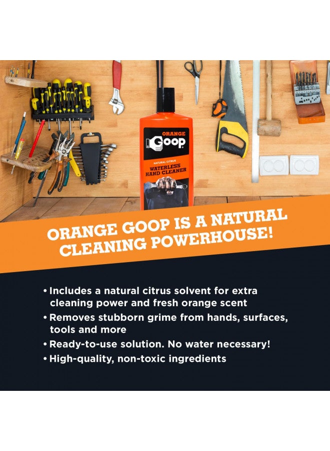 Goop GOOP Multi-Purpose Hand Cleaner Orange Citrus Scent - Waterless Hand Degreaser and Laundry Stain Remover - Cleaner to Remove Dirt, Oil, Paint, Ink, and Clothes Stains - Pack of 1, 16oz - Image 3