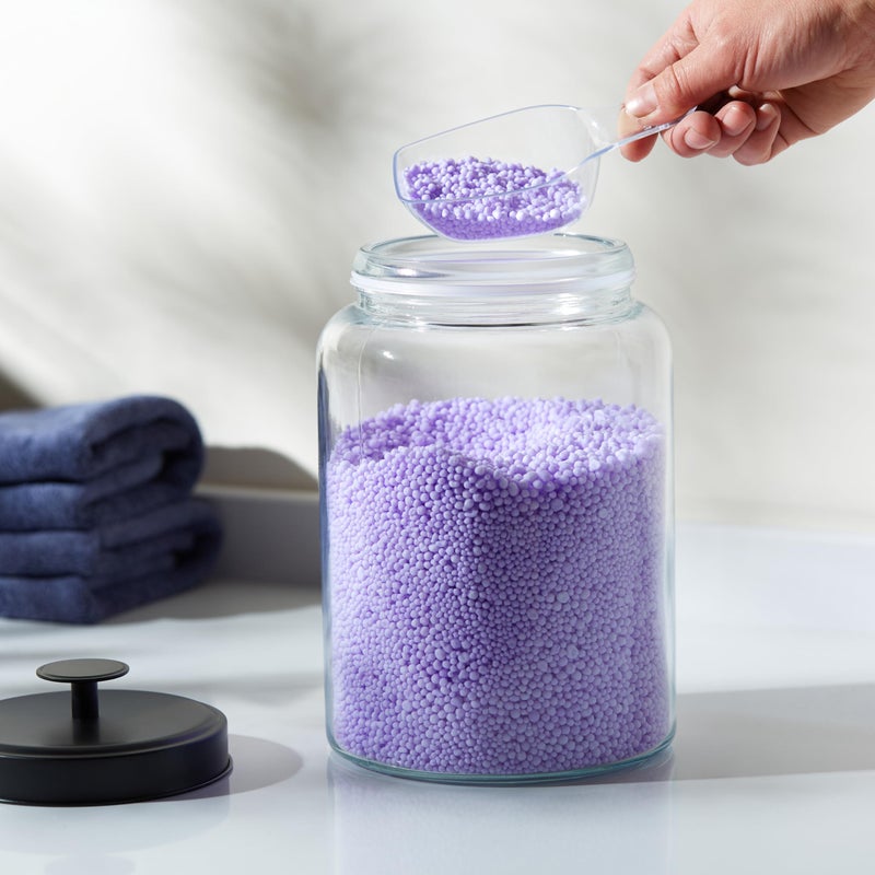 Kook حاويات تخزين زجاجية من كوك مع أغطية، جرة زجاجية مع غطاء، 1 جالون، مجموعة من 2، حاوية زجاجية، تخزين، غسيل، جرة مطبخ، (دائري، أسود) - Image 3