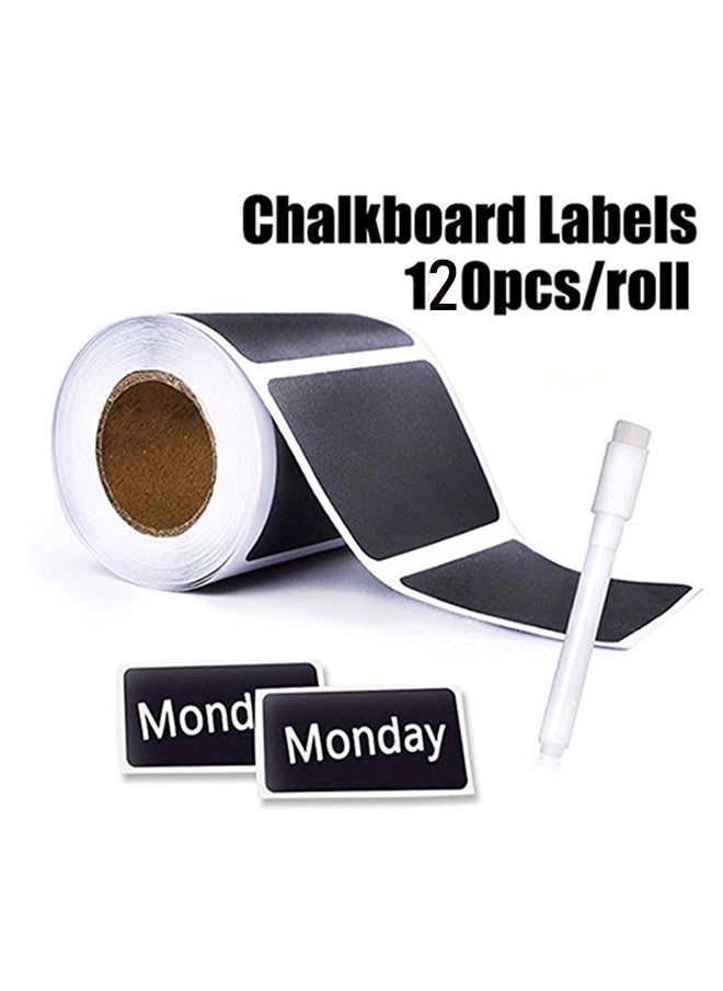 Generic 120-Piece Chalkboard Label With Marker  - Image 1