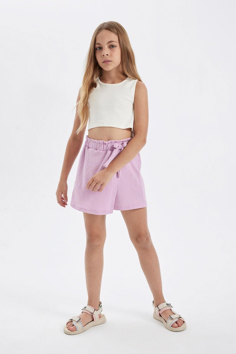 DeFacto Purple Girl Girl Wrinkled Skort Casual - Image 4