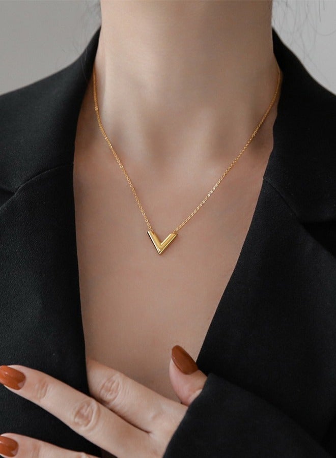 V-Shaped Pendant Necklace For Women and Girls Trendy Fashion Accessories with a Unique Minimalist Vibe Fashion Jewelry Dress Accessories - Image 1