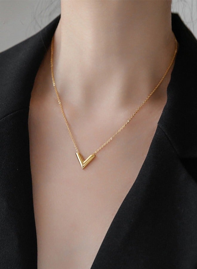 V-Shaped Pendant Necklace For Women and Girls Trendy Fashion Accessories with a Unique Minimalist Vibe Fashion Jewelry Dress Accessories - Image 2