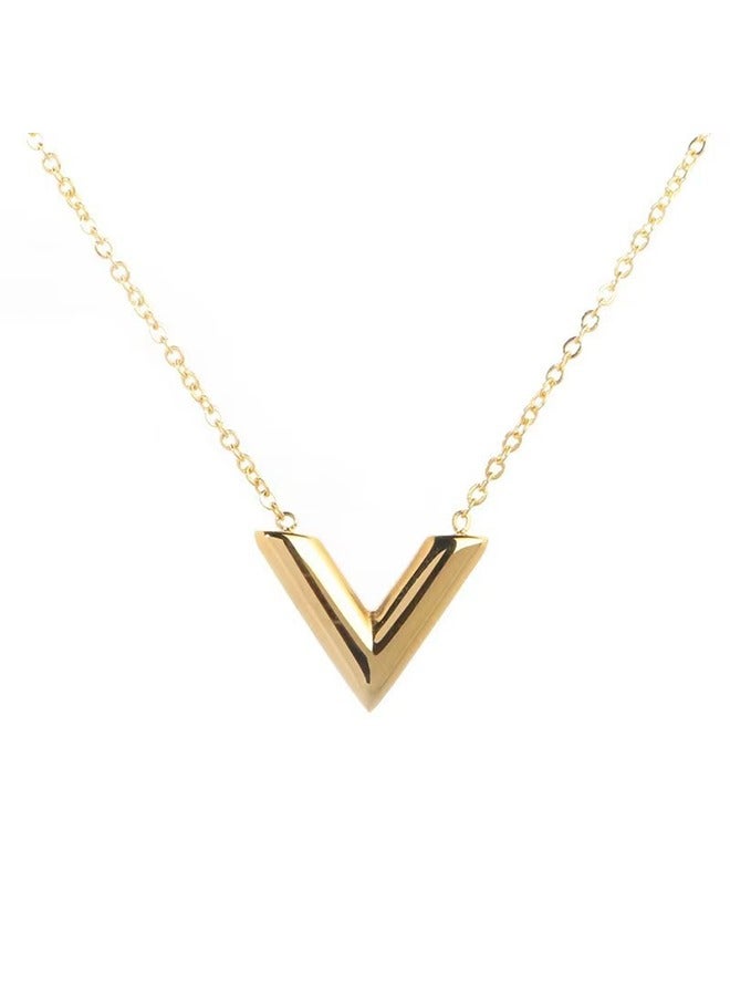 V-Shaped Pendant Necklace For Women and Girls Trendy Fashion Accessories with a Unique Minimalist Vibe Fashion Jewelry Dress Accessories - Image 5