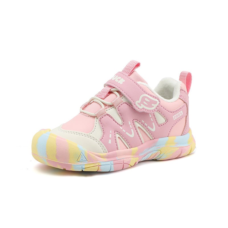 Little Yellow Duck Children'S Shoes Girls' Cotton Shoes Fleece-Lined Warm 2024 Winter New Children'S Cotton Shoes Boys Sneaker Baby Shoes - Image 1