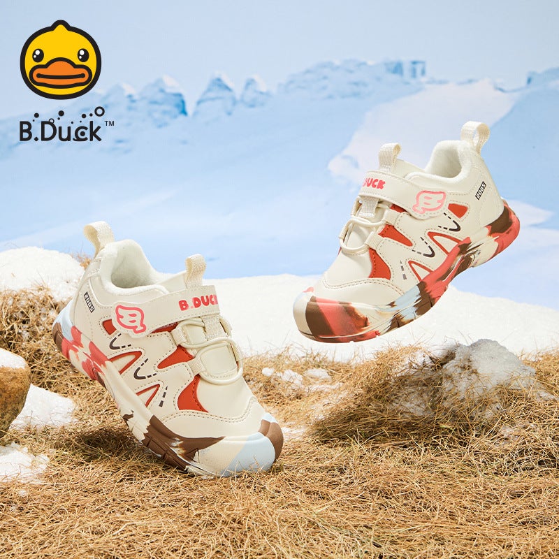 Little Yellow Duck Children'S Shoes Girls' Cotton Shoes Fleece-Lined Warm 2024 Winter New Children'S Cotton Shoes Boys Sneaker Baby Shoes - Image 3