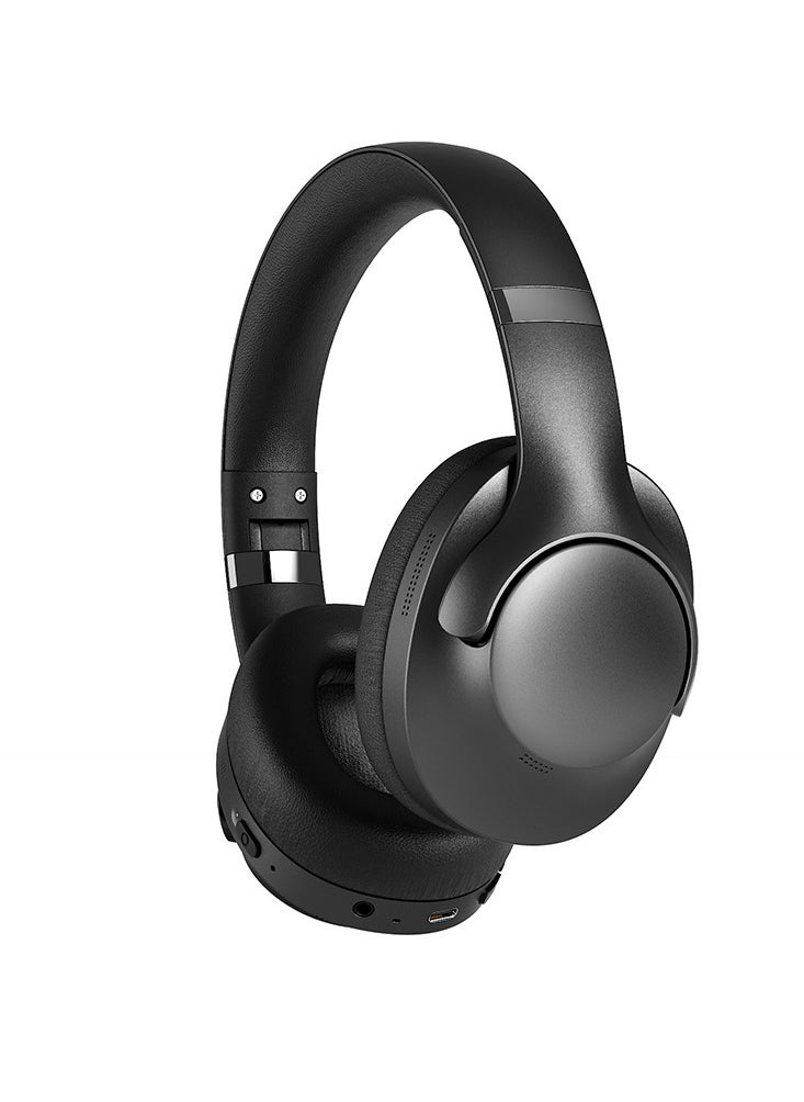 FlashHawk ANC Wireless Over-Ear Headphones with Bluetooth 5.4 and 50 Hours of Battery Life Black  - Image 1
