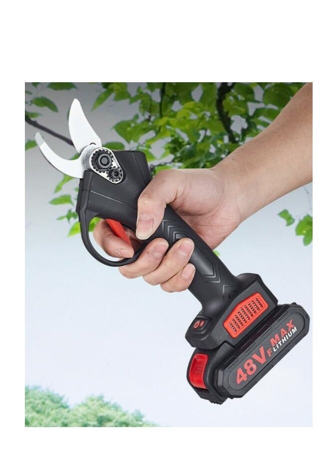 مقصات تقليم الأشجار الكهربائية اللاسلكية المحمولة، شفرات قابلة للاستبدال، قطر القطع 30 مم، وبطاريتان بقوة 15000 مللي أمبير/ساعة للبستنة - Image 2