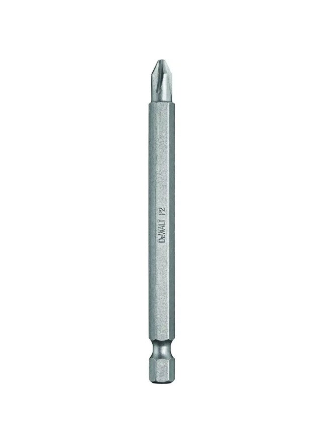 DEWALT Shock Resistant Phillips Power Screwdriver Bit Silver 88.9mm DW2032 - Image 1