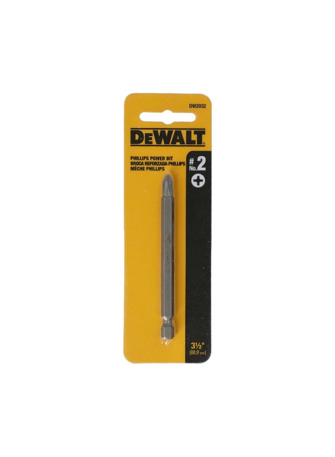 DEWALT Shock Resistant Phillips Power Screwdriver Bit Silver 88.9mm DW2032 - Image 2