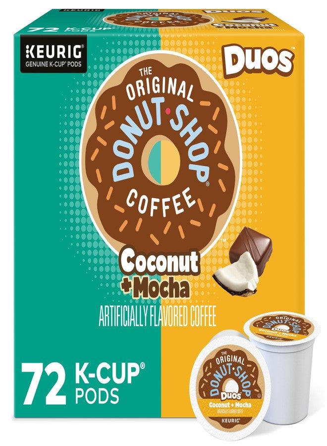 Keurig The Original Donut Shop Duos Coconut + Mocha Keurig Single-Serve K-Cup Pods, Medium Roast Coffee, 72 Count - Image 1