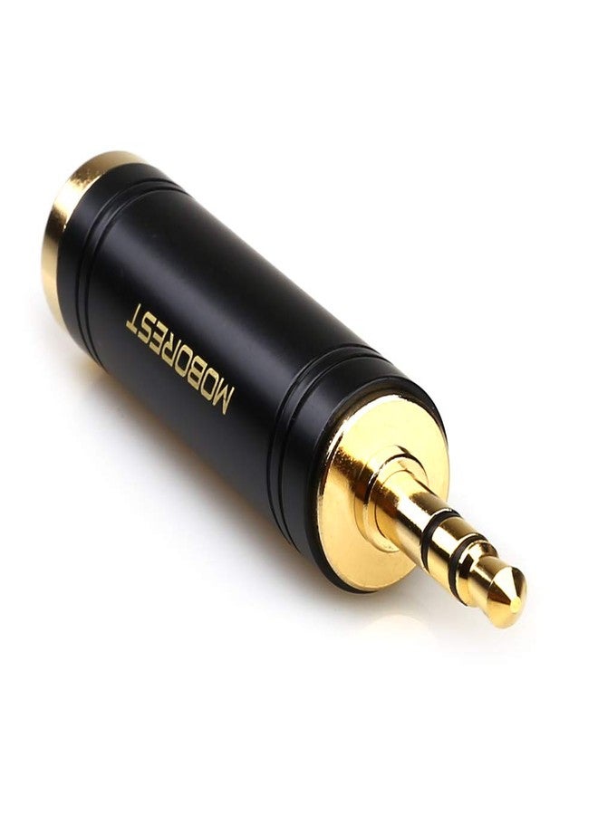 MOBOREST 3.5mm to 1/4'' Stereo Pure Copper Adapter, 1/8'' (3.5mm) Male Plug to 1/4'' (6.35mm) Jack Female Socket Adapter for Headphone Amp Adapte Black -1PCS - Image 5