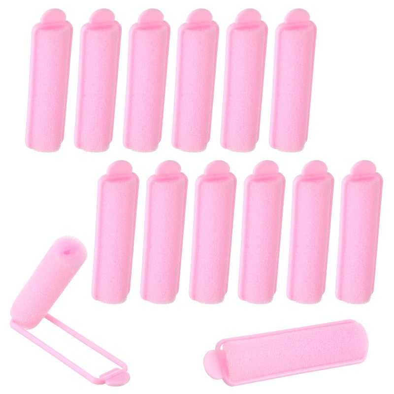 Oruola 14pcs Foam Hair Rollers267 In Hair Rollers to Sleep InHeatless Curlers for Fine Thin HairSponge Rollers for HairSoft Hair Rollers for Hair StylingLong Short Hair Ladies Children Pink