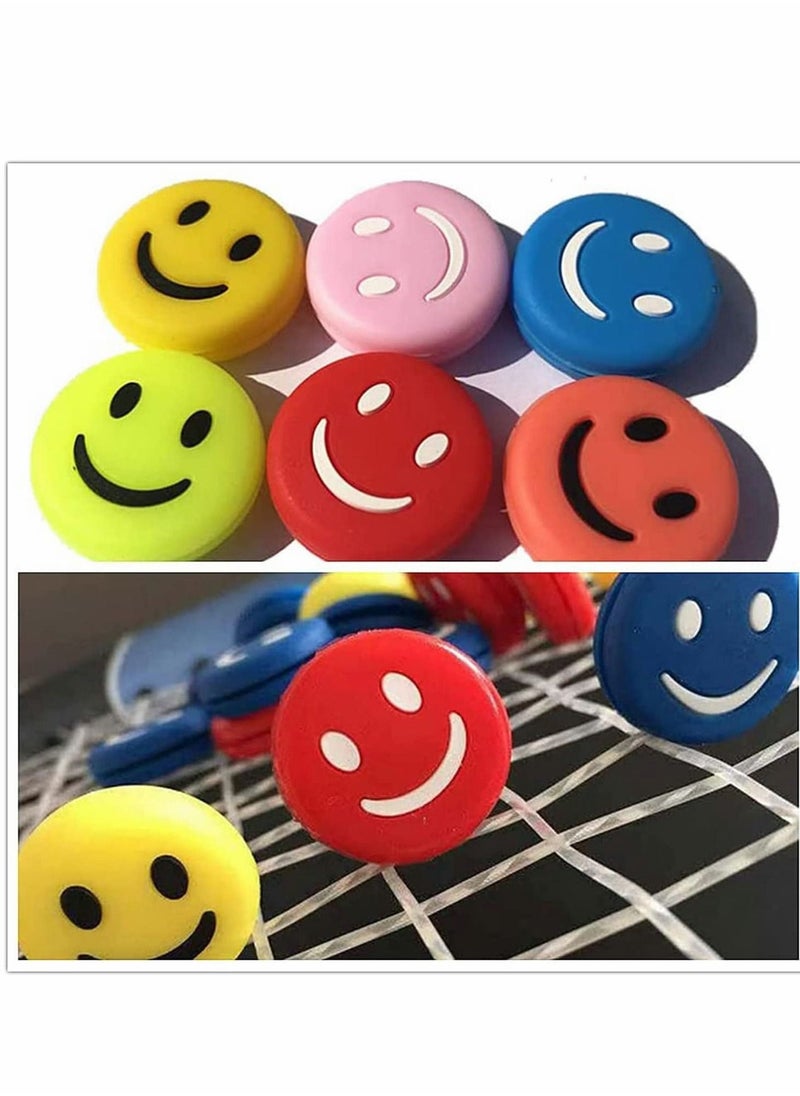 Generic - Tennis Vibration Dampeners, 7 Pcs Squash Racket Vibration Dampeners Silicone Racket Smile Face Shock Absorbers Sunflower Tennis Racket Dampene for Tennis Players - Image 1