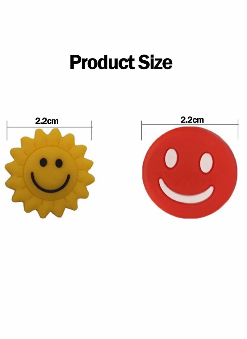 Generic - Tennis Vibration Dampeners, 7 Pcs Squash Racket Vibration Dampeners Silicone Racket Smile Face Shock Absorbers Sunflower Tennis Racket Dampene for Tennis Players - Image 1