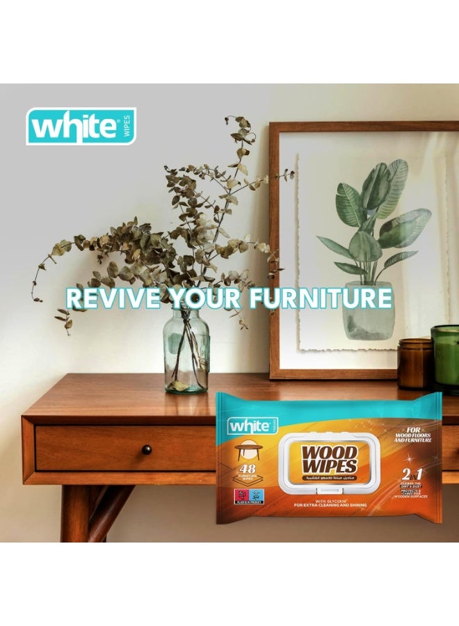 White Wood Furniture wipes 48PCS - Image 4