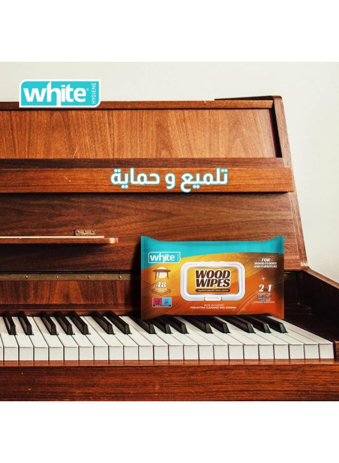 White Wood Furniture wipes 48PCS - Image 2