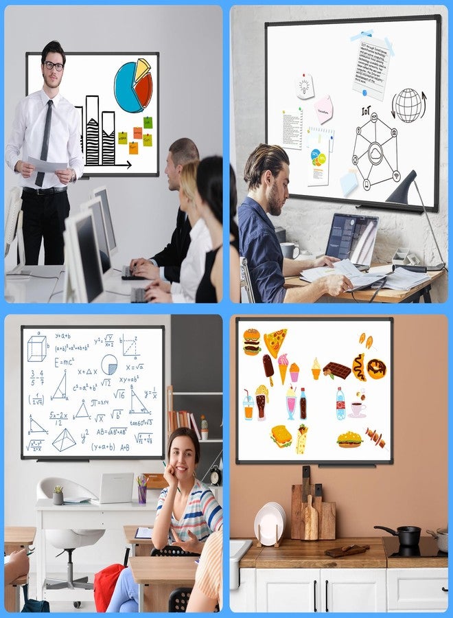 Lockways 36" x 24" Magnetic Whiteboard,Black Aluminum Frame Dry Erase Board for Wall Mount, Office, Classroom, Home, School, Durable Reusable Writing Surface - Image 5