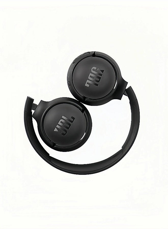 JBL Tune 510Bt Wireless On-Ear Headphones - Pure Bass - 40H Battery - Speed Charge - Fast Usb Type-C - Foldable Black - Image 5