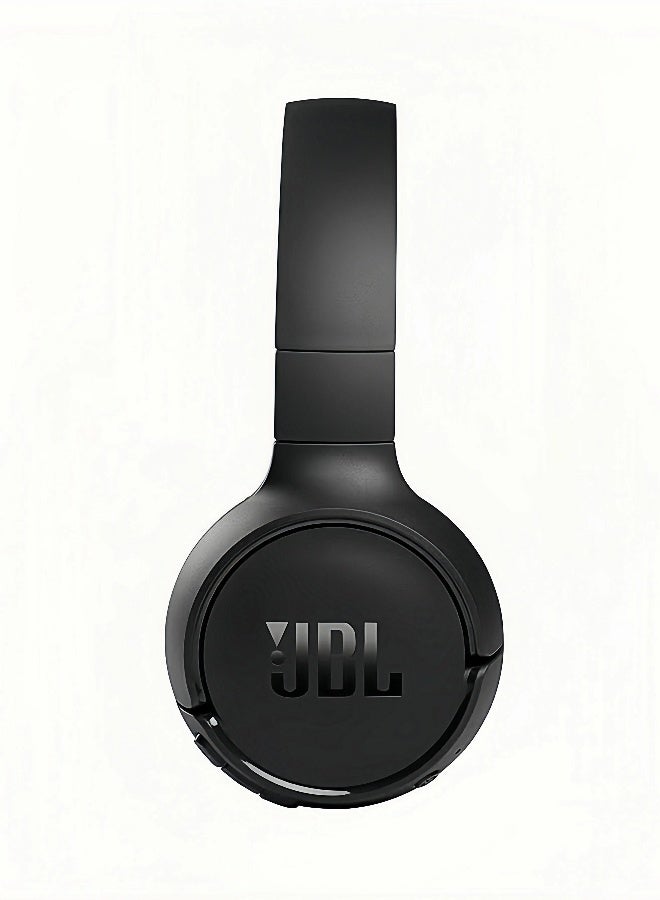 JBL Tune 510Bt Wireless On-Ear Headphones - Pure Bass - 40H Battery - Speed Charge - Fast Usb Type-C - Foldable Black - Image 2