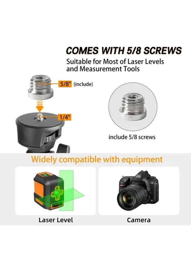 Black Laser Level Tripod 61 Inch Extendable Lightweight Collapsible Legs Tripod Stand - Image 4