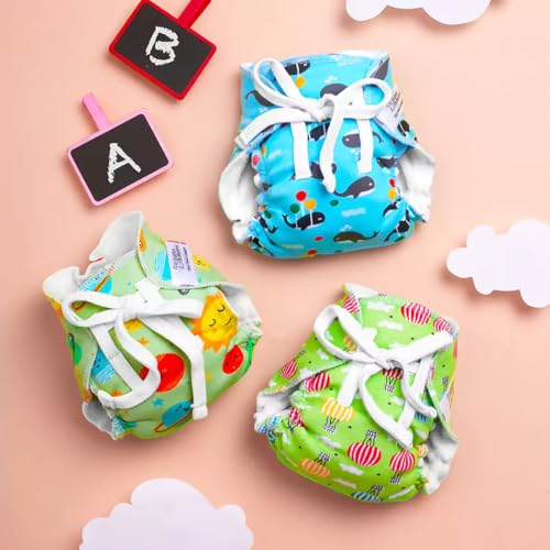 SuperBottoms Dry Feel Padded Langot - Pack of 3- Cotton Langot |Cloth Nappy |Langot with Gentle Elastics & a SuperDryFeel Layer on top (Day Dreamer Collection, Size 0 (Fits 0-5 kg))… - Image 2
