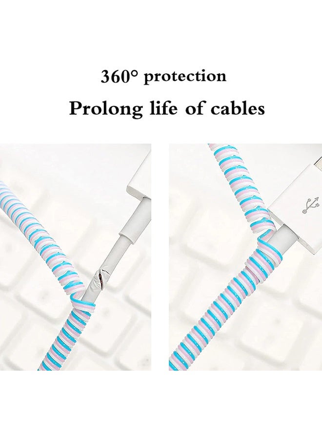 5pcs 160.0cm Laser Color USB Charging Cable Protector Headphone Cable Winding Rop - Image 3