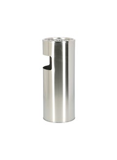EKO Sturdy Stainless Steel Round Ashtray Bin Silver 12 L EK9430-MT  - Image 2