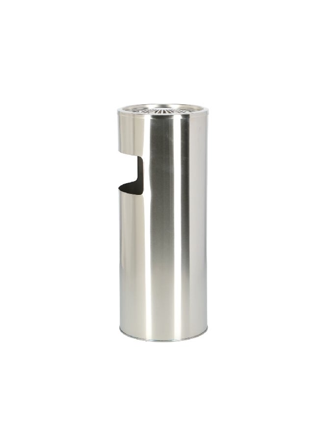 EKO Sturdy Stainless Steel Round Ashtray Bin Silver 12 L EK9430-MT  - Image 2