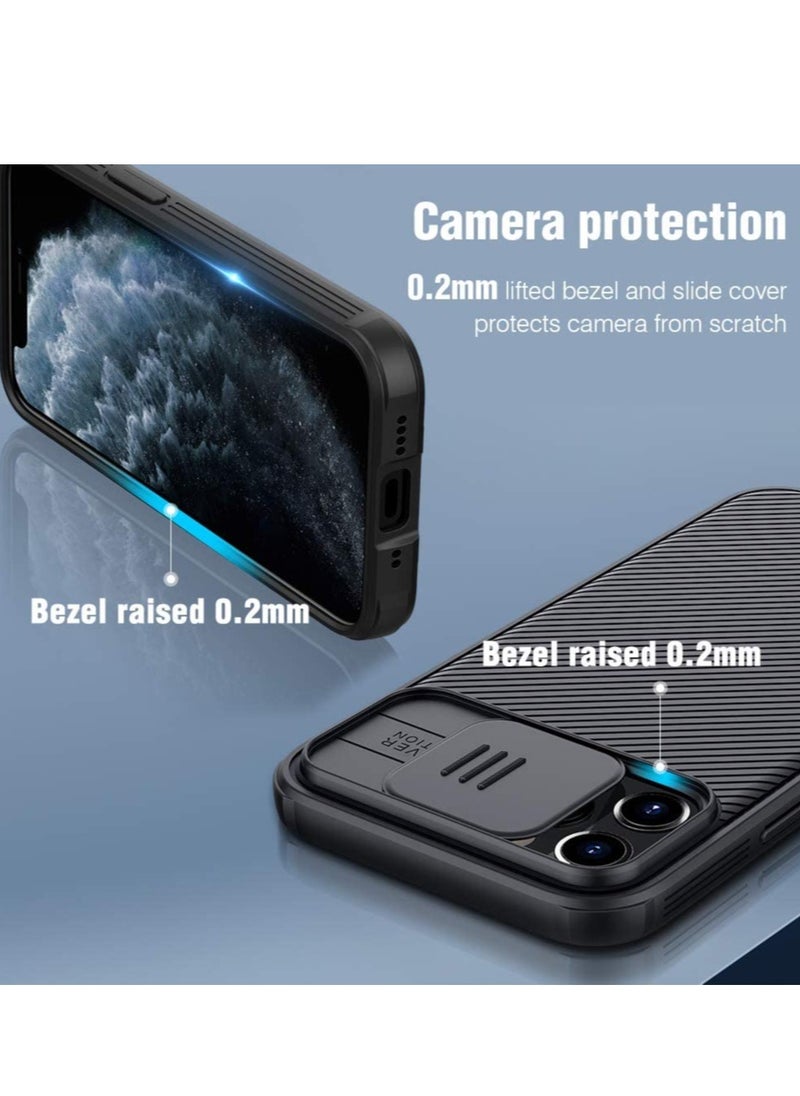 ELTRAZONE - Nillkin Case for iPhone 12 Pro Max Cover Hard CamShield with Camera Slide Protective Cover Perfect Design Compatible with Apple iPhone 12 Pro Max 6.7 Inch Black, - Image 1