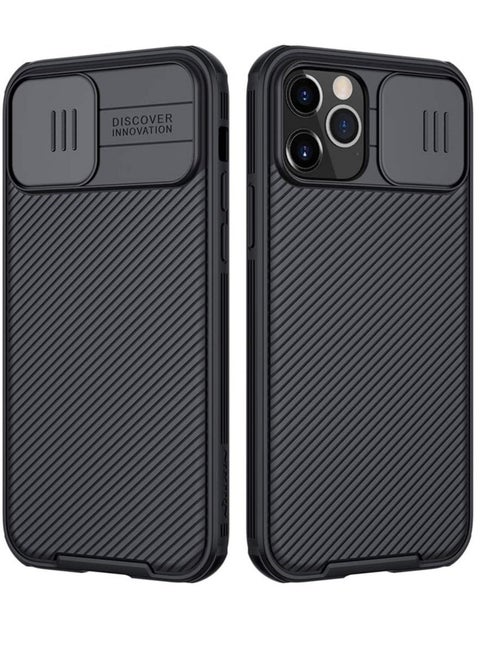 Nillkin Case for iPhone 12 Pro Max Cover Hard CamShield with Camera Slide Protective Cover Perfect Design Compatible with Apple iPhone 12 Pro Max 6.7 Inch Black,