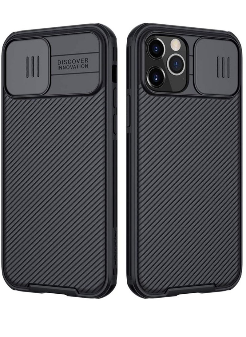 ELTRAZONE - Nillkin Case for iPhone 12 Pro Max Cover Hard CamShield with Camera Slide Protective Cover Perfect Design Compatible with Apple iPhone 12 Pro Max 6.7 Inch Black, - Image 1