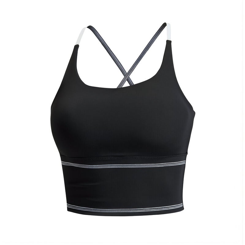 Pull On Easy Wear Sports Bra Quick Put On Workout Yoga Top S Purple - Image 4
