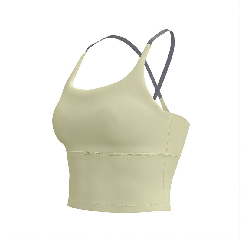 Pull On Easy Wear Sports Bra Quick Put On Workout Yoga Top S Purple - Image 1