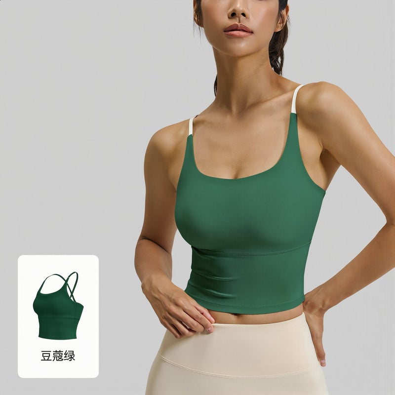 Pull On Easy Wear Sports Bra Quick Put On Workout Yoga Top S Purple - Image 5