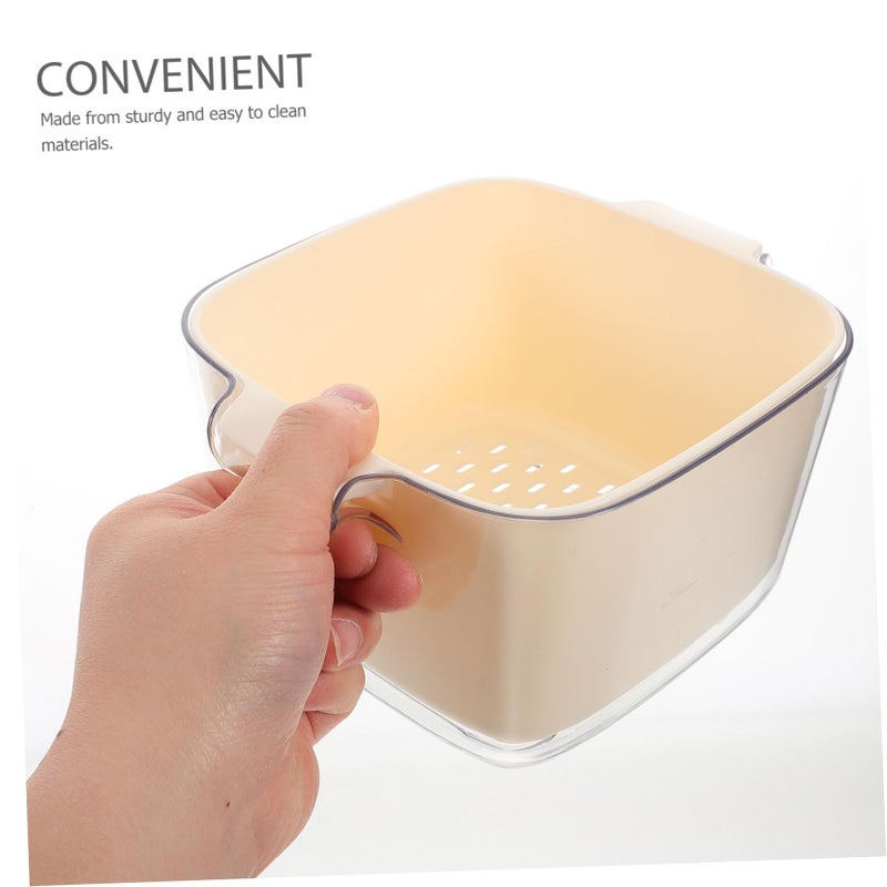 Double Layer Kitchen Draining Basket Vegetable Fruit Washing Basin Collapsible Easy Clean - Image 5
