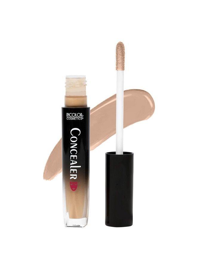 INCOLOR Light Weight Waterproof Liquid Concealer For Face Makeup With Full Coverage Semimatte Finish For Dark Circle Redness Flaws And Spot Removal For Girl And Women (Shade No 4) - Image 2