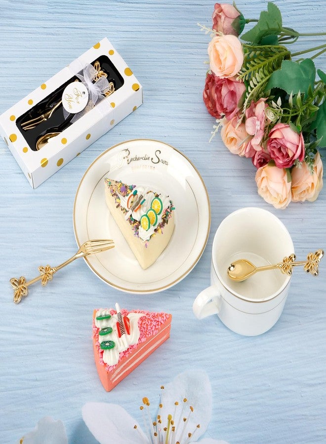 KBDHYY 30 Pcs Wedding Forks and Spoon Set, Butterfly Coffee Teaspoon with Gift Box, Wedding Baby Shower Return Gift Tea Party Decoration Souvenir or Bridal Shower Favors for Guests - Image 4