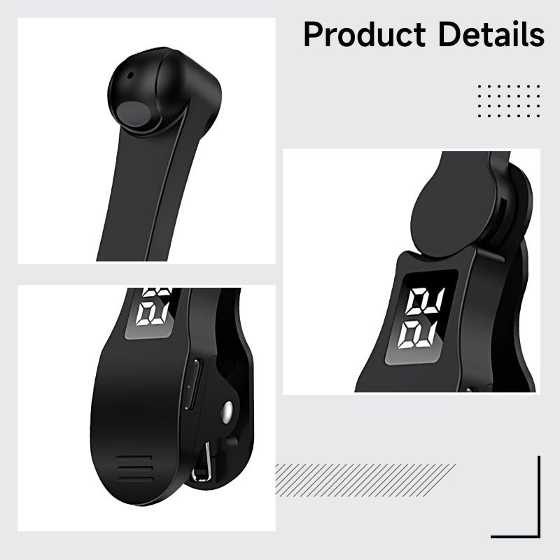 جهاز النقر الميكانيكي للهاتف مع 108 إعدادات للسرعة، شحن عبر USB، شاشة LED، أسود، 10 سم - Image 4