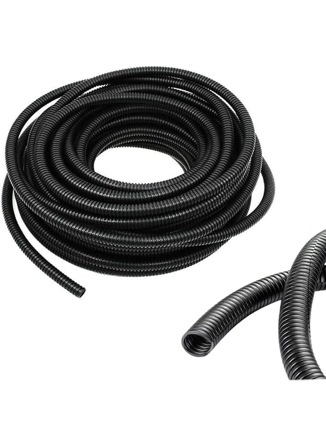promass 1/4 Inch Wire Loom Split Tubing - 16.5ft Cord Protector Electric Wires Covers, Automotive Wire Flexible Conduit, Plastic Wire Cover - Image 1